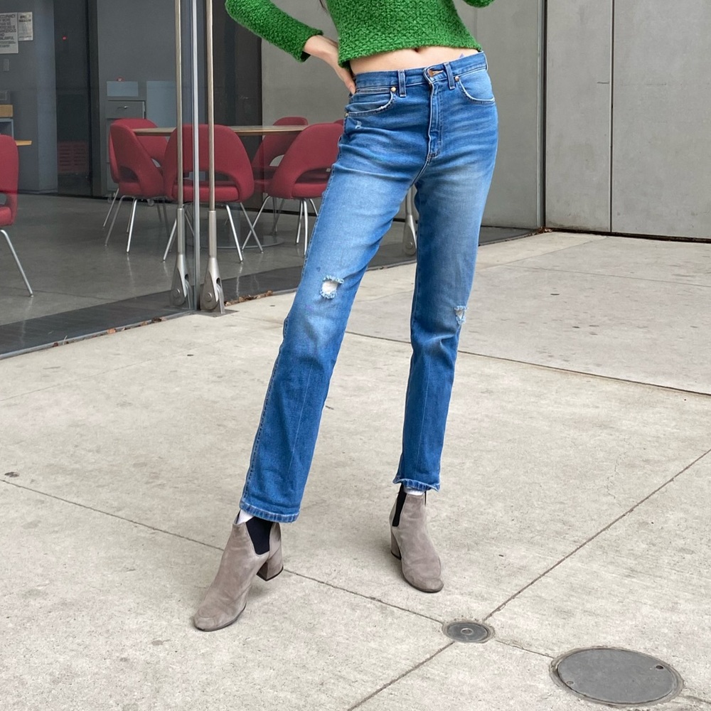 Boyfriend style jeans.